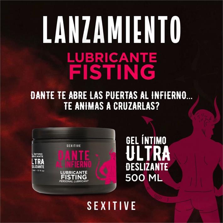 Lubricante fisting ultradeslizante Dante al Infierno 500 ml.